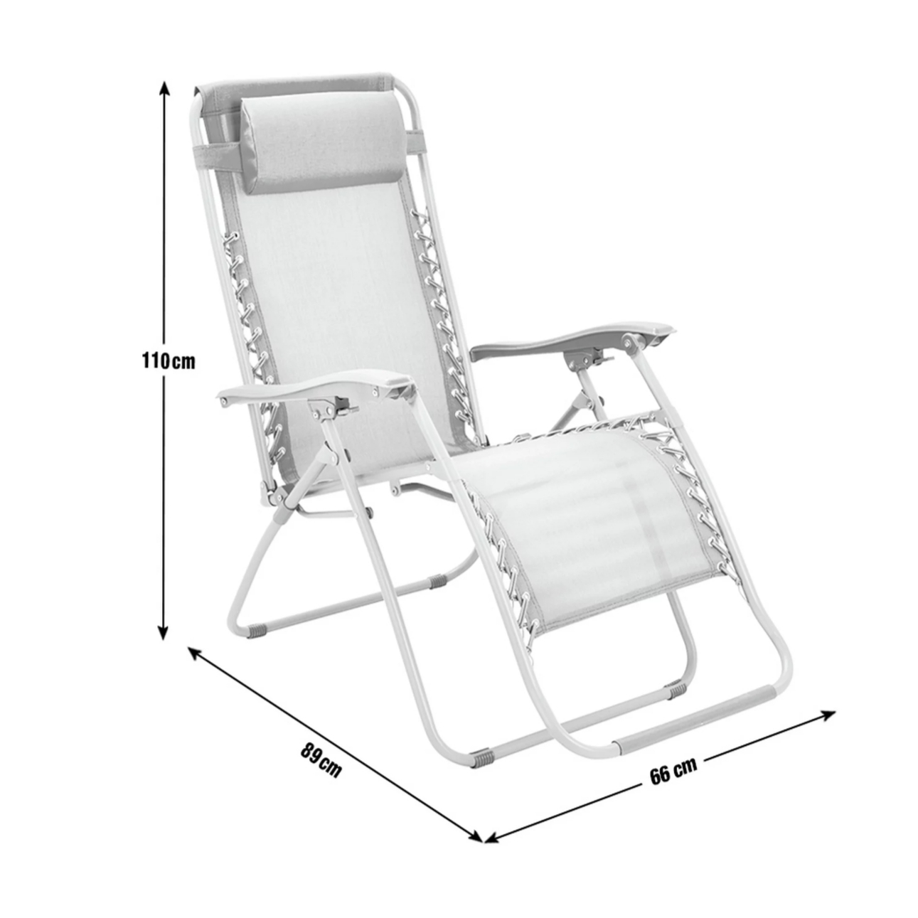 Home Zero Gravity Sun Lounger in Silver – Harry's Garden World